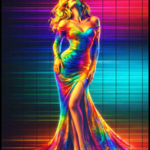 Prismatic Elegance — Neon Spectrum Poster