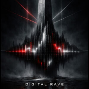 Digital Rave — Techno Signal Poster